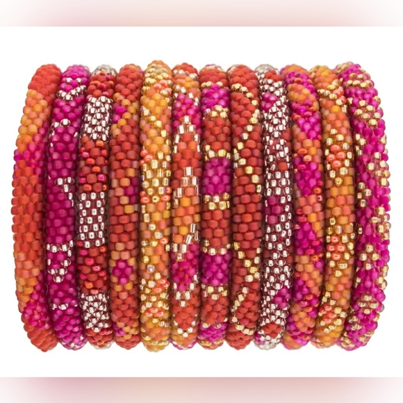 CAROUSEL -Original Roll-On® Bracelets, 7" round, made in Nepal #2 (3 pieces) - Picture 2 of 5